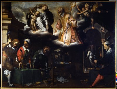 Heiliger Eligius, Schutzpatron der Goldschmiede von Pier Francesco Morazzone