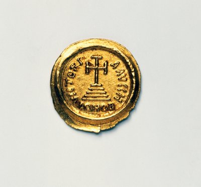 Solidus des byzantinischen Kaisers Herakleios, byzantinische Münzen, 7. Jahrhundert n. Chr. von Blaise Nicolas Le Sueur