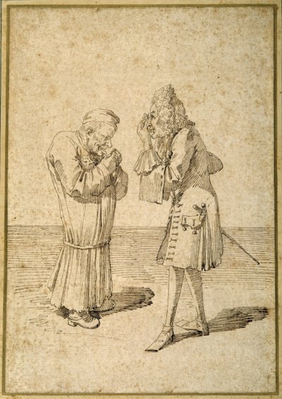 Baron Philip von Stosch zeigt Sabbatini ein antikes Juwel von Pier Leone Ghezzi