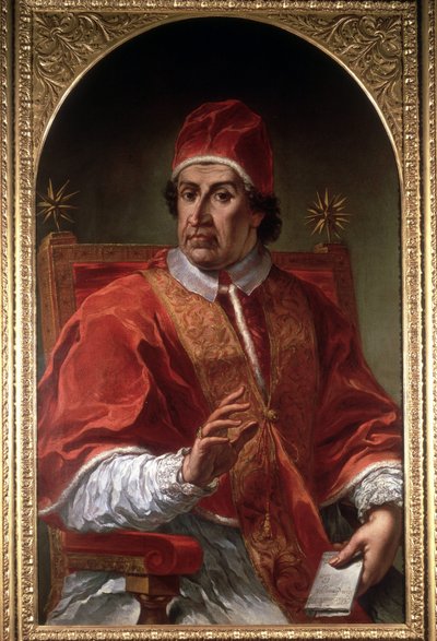 Porträt von Clemens XI. (1649 - 1721) von Pier Leone Ghezzi. Museo di Roma. Rom von Pier Leone Ghezzi