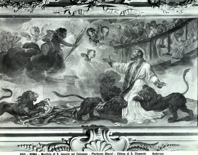 Das Martyrium des Hl. Ignatius von Antiochien im Kolosseum von Pier Leone Ghezzi
