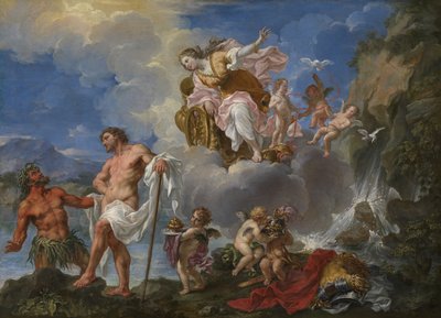 Die Reinigung des Äneas im Fluss Numicius von Pier Leone Ghezzi