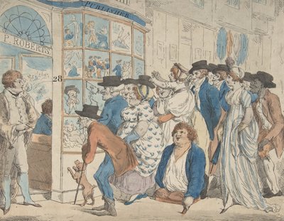 Karikaturladen von Piercy Roberts, 28 Middle Row, Holborn von Piercy Roberts