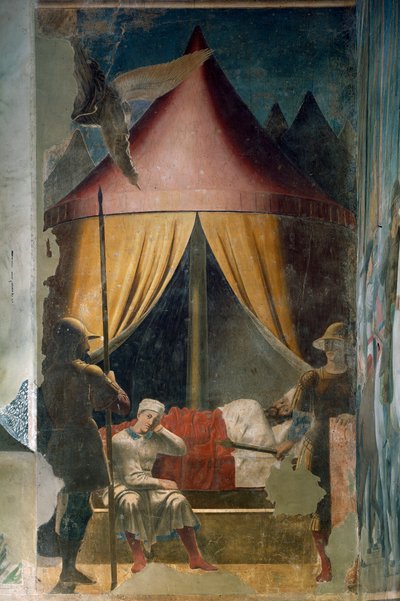 Geschichte des Wahren Kreuzes. Constantins Traum. von Piero della Francesca