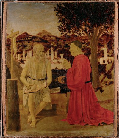 Heiliger Hieronymus und ein Verehrer von Piero della Francesca