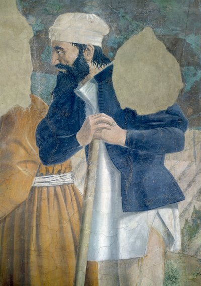 Die Legende vom Wahren Kreuz, die Entdeckung des Kreuzes (Detail) von Piero della Francesca