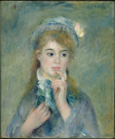 Porträt einer jungen Frau (Die Naive) von Pierre-Auguste Renoir
