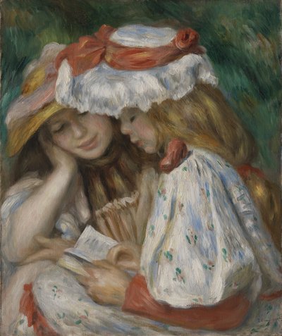 Zwei Mädchen beim Lesen von Pierre-Auguste Renoir