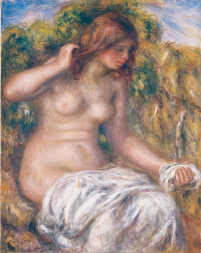 Frau am Frühling von Pierre-Auguste Renoir