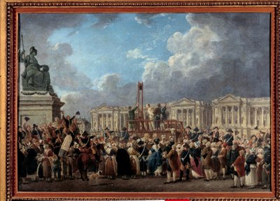 Eine Hinrichtung auf dem Place de la Révolution von Pierre Antoine Demachy