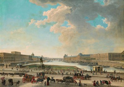 Blick auf Paris vom Place Dauphine, zwischen 1750 und 1775 von Pierre Antoine Demachy