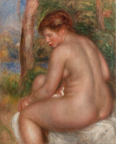 Badende in Dreiviertelansicht von Pierre Auguste Renoir