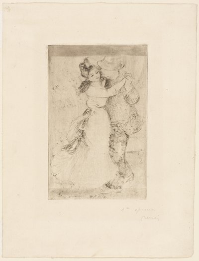 Tanz auf dem Land, ca. 1890 von Pierre Auguste Renoir