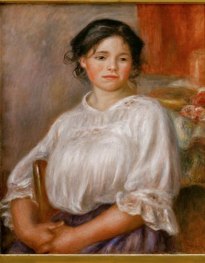 Jeune fille assise von Pierre Auguste Renoir