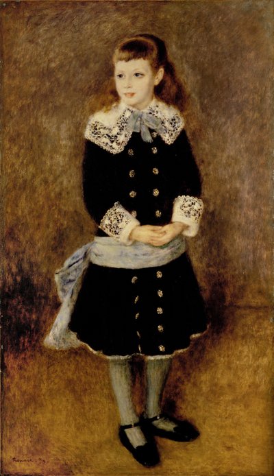 Das Mädchen mit dem blauen Gürtel von Pierre Auguste Renoir