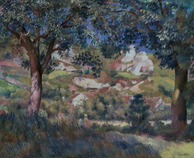 Landschaft bei La Roche Guyon, ca. 1887 von Pierre Auguste Renoir