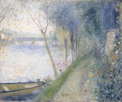 Landschaft am Ufer der Seine mit der Pont d