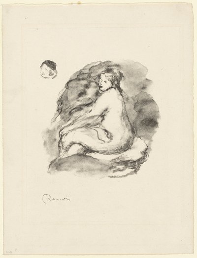 Studie einer sitzenden nackten Frau, Variante von Pierre Auguste Renoir