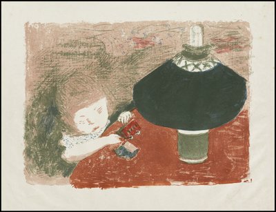 Kind mit Lampe von Pierre Bonnard