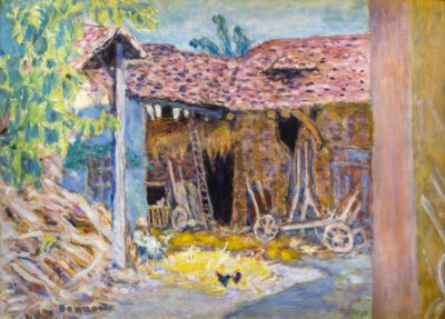 Innenhof eines Bauernhofs oder Die Scheune von Pierre Bonnard