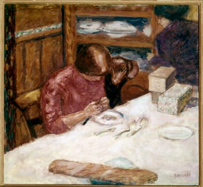 Innenraum, Frau beschäftigt mit Hausarbeiten von Pierre Bonnard