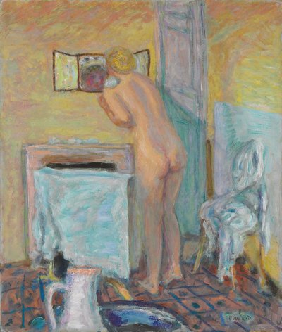 Akt vor dem Spiegel oder Badende von Pierre Bonnard