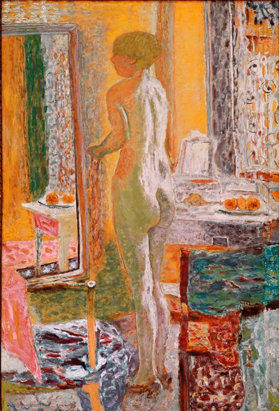 Akt vor dem Spiegel von Pierre Bonnard