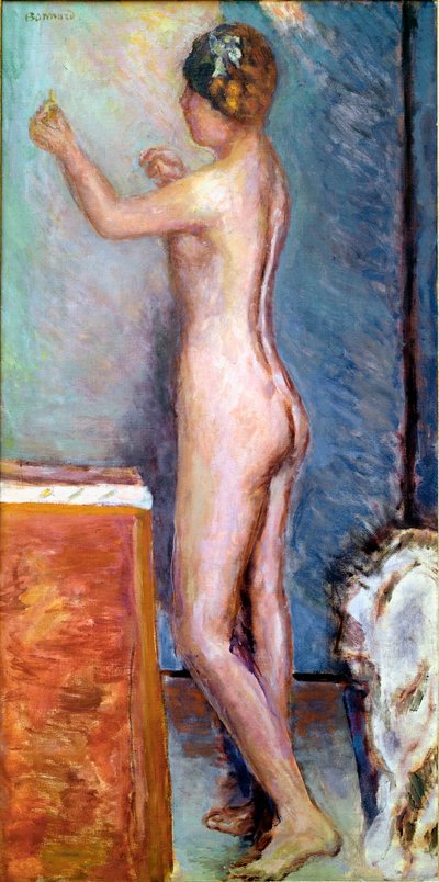 Akt auf blauem Hintergrund von Pierre Bonnard
