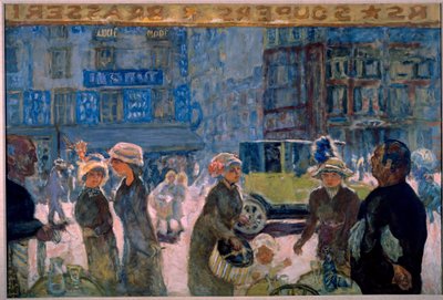 Place Clichy in Paris: Straßenszene von einer Caféterrasse aus gesehen von Pierre Bonnard