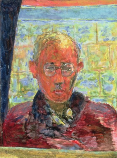 Porträt des Malers im roten Morgenmantel, 1943 von Pierre Bonnard