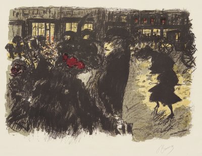 Einige Aspekte des Lebens in Paris, 7: Der Platz am Abend, um 1898 von Pierre Bonnard