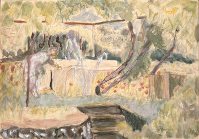 Studie für Frau im Garten von Pierre Bonnard