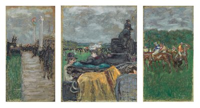 Die Rennen in Longchamp; Les Courses à Longchamp von Pierre Bonnard