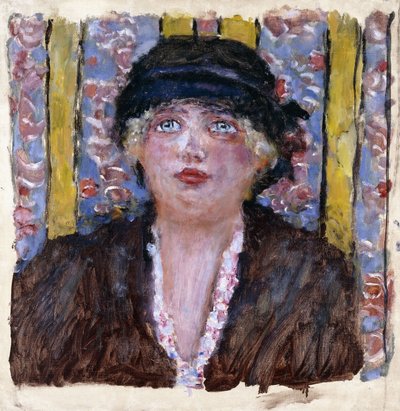 Frau mit Hut von Pierre Bonnard
