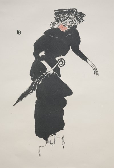 Frau mit einem Regenschirm von Pierre Bonnard