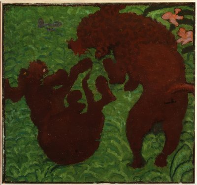 Zwei spielende Hunde von Pierre Bonnard
