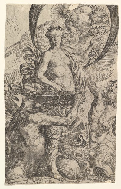 Jupiter, Pluto und Neptun bieten ihr Reichtum dem Glück an, 1624 von Pierre Brebiette