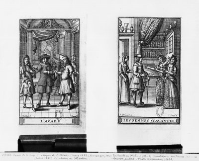 Molière als Harpagon, Frontispiz für 