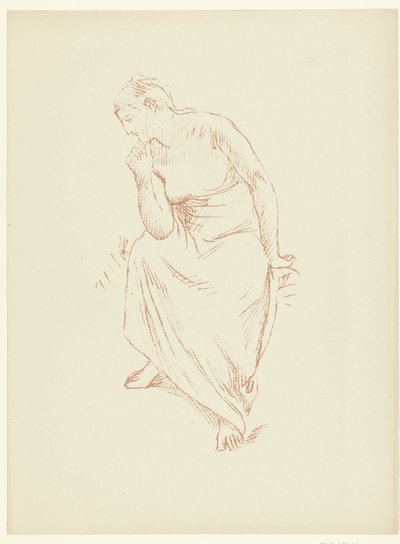 Sitzende halbnackte Frau von Pierre Cécile Puvis de Chavannes