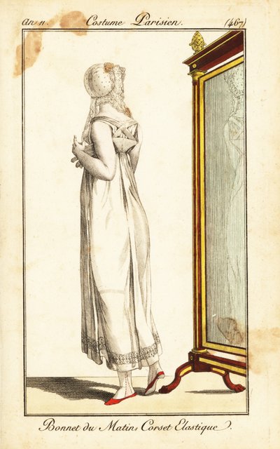 Merveilleuse vor einem Spiegel, Paris von Pierre Charles Baquoy
