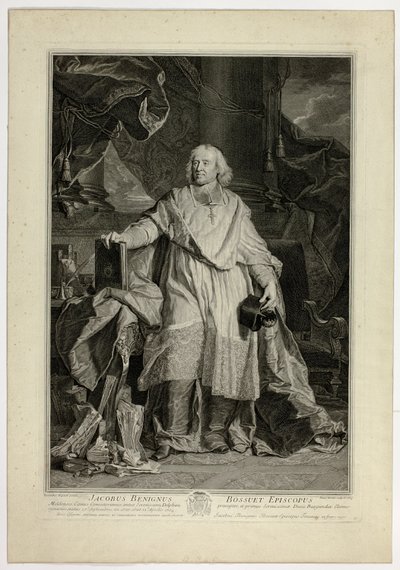 Porträt von Jacques Bénigne Bossuet, Bischof von Meaux von Pierre Drevet