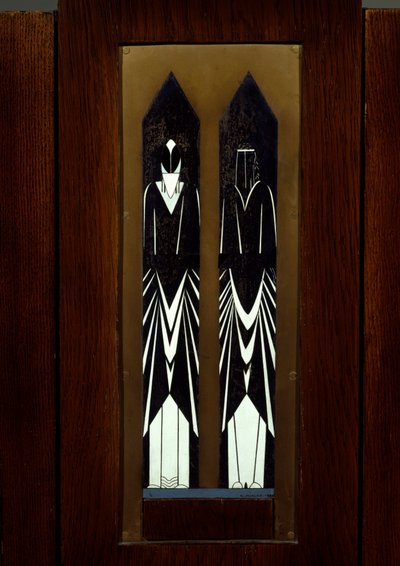 Jugendstil: Stützkabinett aus Eiche, Metall und Elfenbein von Pierre E. Legrain