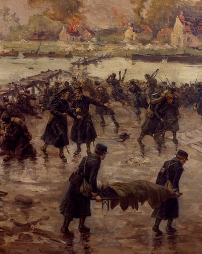 Kämpfe entlang der Yser, Oktober 1914 (Detail) von Pierre Ernest and Neymark Gustave Ballue