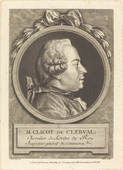 M. Clicot de Clerval von Pierre Etienne Moitte after Charles Nicolas Cochin II