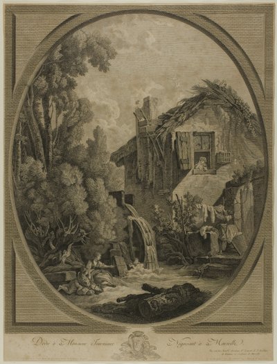 Windmühlenlandschaft von Pierre Francois Laurent