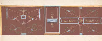 Entwurf für Wanddekoration von Pierre Francois Leonard Fontaine
