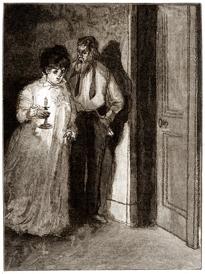 "Boule de Suif": Elisabeth Rousset weigert sich, mit Cornudet zu schlafen, Anfang 20. Jahrhundert (Illustration) von Pierre Georges Jeanniot