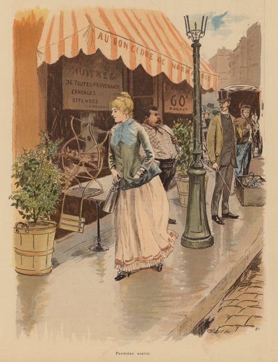 Erste Ausfahrt an einem Pariser Morgen von Pierre Georges Jeanniot
