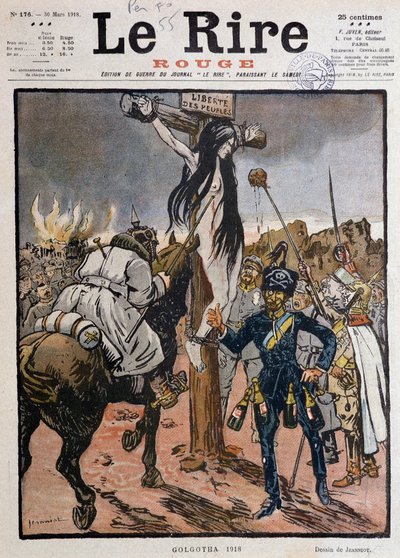 Die Freiheit der Völker gekreuzigt („Golgatha 1918“) von Pierre Georges Jeanniot