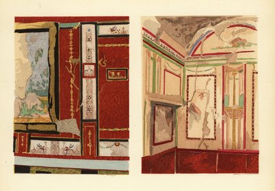 Haus von Tullius Faustus an der Strada della Fortuna (links) und Haus von Popidius Priscus (rechts), Pompeji, Chambre d